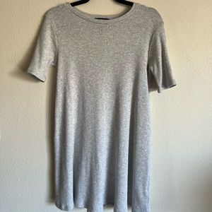 Grey Knitted Mini Dress